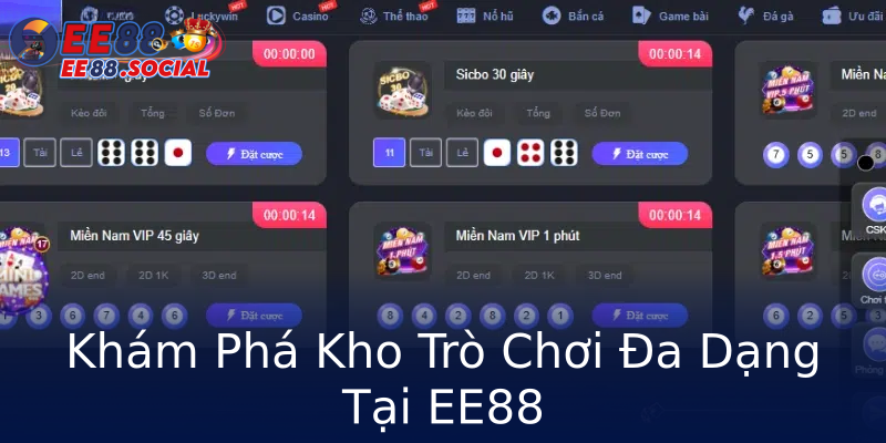 Khám Phá Kho Trò Chơi Đa Dạng Tại EE88 Khám Phá Kho Trò Chơi Đa Dạng Tại EE88