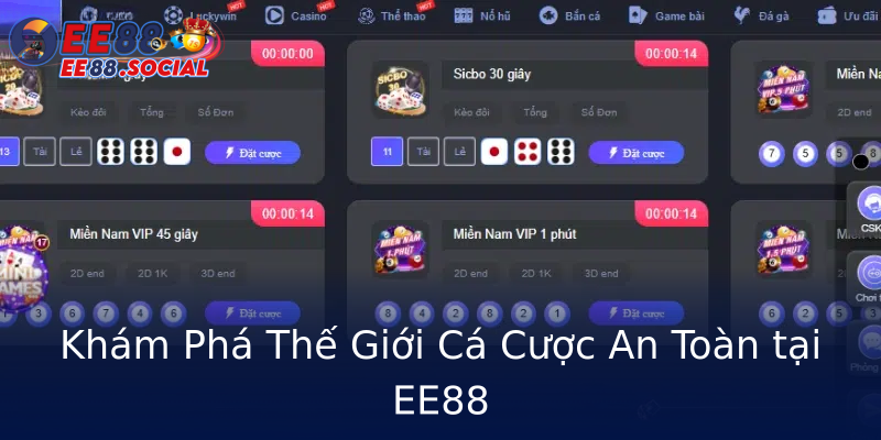 Khám Phá Thế Giới Cá Cược An Toàn tại EE88 Khám Phá Thế Giới Cá Cược An Toàn tại EE88