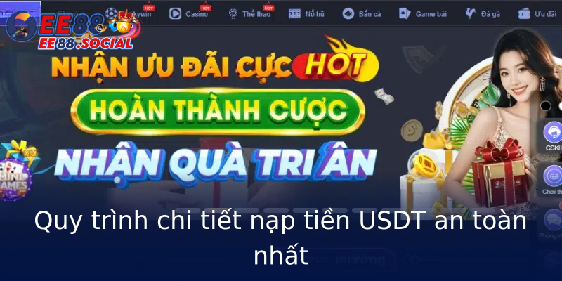 Quy trình chi tiết nạp tiền USDT an toàn nhất Quy trình chi tiết nạp tiền USDT an toàn nhất